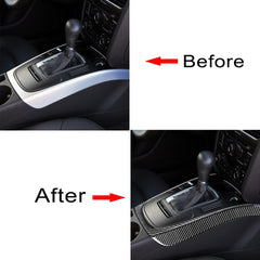 Real Carbon Fiber Car Center Console Gear Shift Frame Decoration Trim Sticker