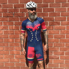 Love The Pain Men‘s Aero Race Suit Triathlon Cycling Clothing Jumpsuit Running Suit Maillot Ciclismo Long Distance Fast Trisuit