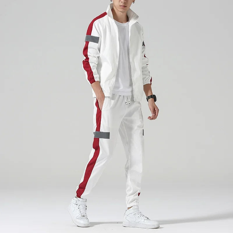 Men Tracksuit Hoodie Tops Joggers Pants Tracksuit Set