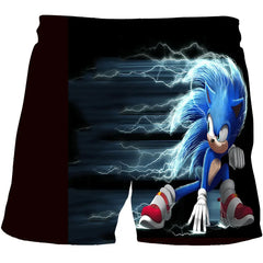 Beach pants for children 4-14Y Sonic The Hedgehog shorts pants Girls Boys Harajuku pants For Kids 3D Cartoon Print