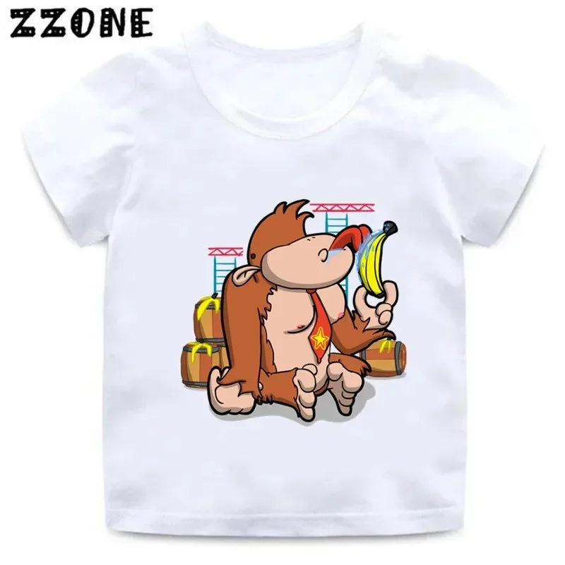 Donkey Kong Country Graphic Cartoon Kids T-Shirts