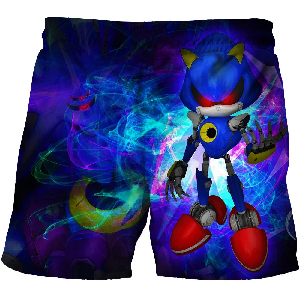 Beach pants for children 4-14Y Sonic The Hedgehog shorts pants Girls Boys Harajuku pants For Kids 3D Cartoon Print