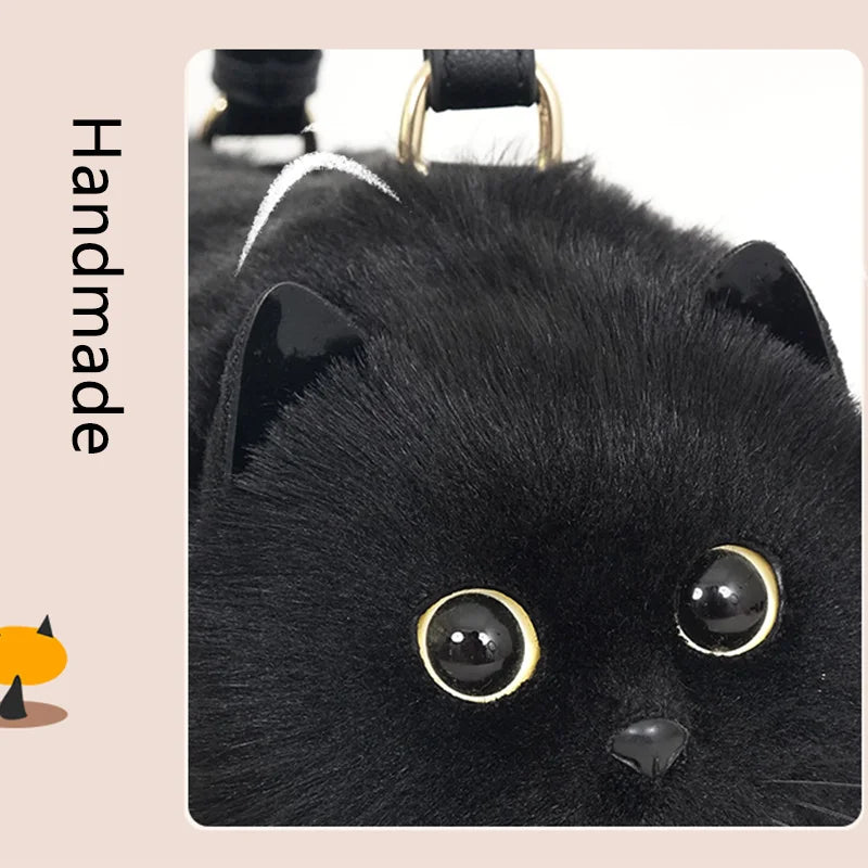 Luxury Mini Cute Black Cat Bag High Quality Female Bag  Women's Leather Handbags