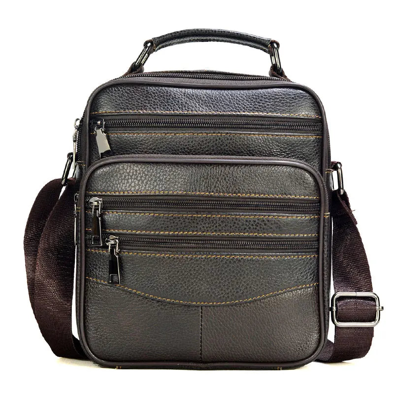 Men Genuine Leather Handbags Male High Quality Cowhide Leather Messenger Bags