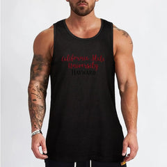 California State University - Hayward Tank Top Men gym sportswear anime gym Top summer