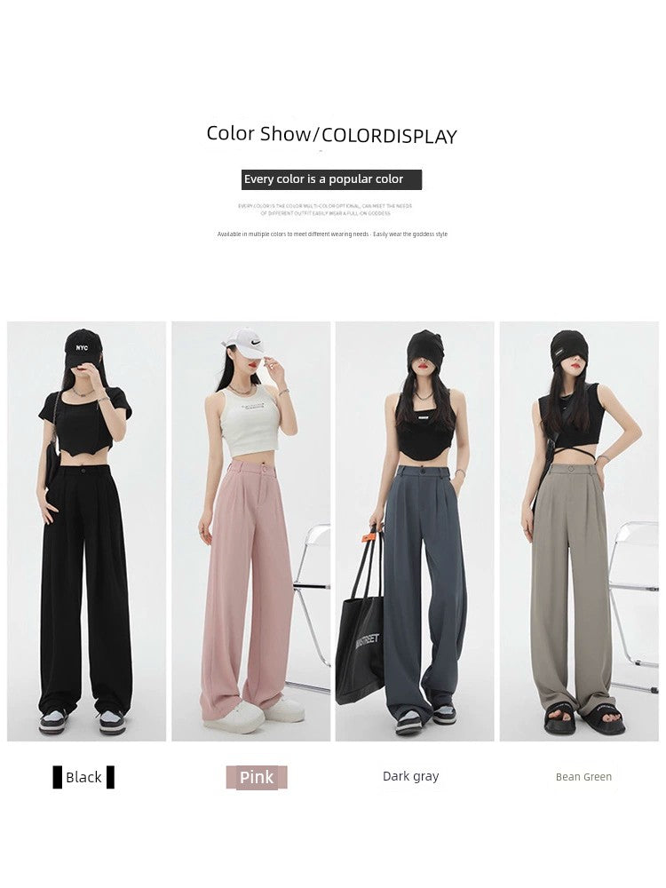 Lazy Spring & Fall Summer High Waist Plus Size Casual Suit Pants