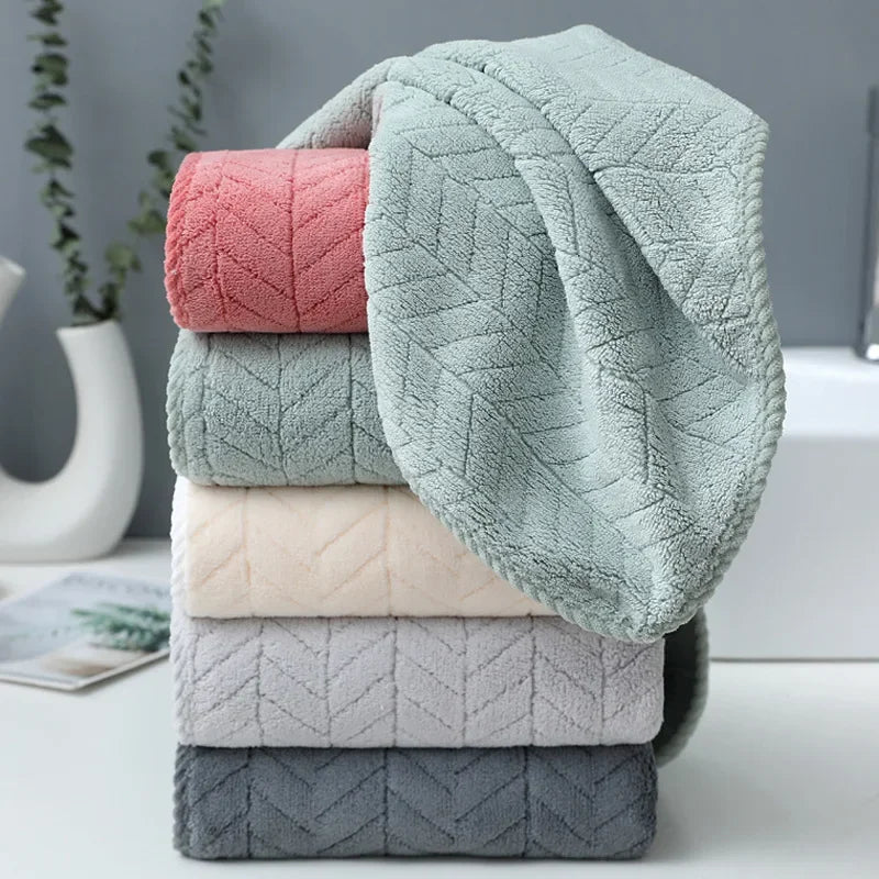 Thickened Coral velvet cotton bath towel increases water absorption adult bath towel soft affinity Household quick-drying