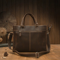 Genuine Leather Handbag For Men Cross body Bag Vintage Cowhide Shoulder Bag Crazy Horse Leather Briefcase