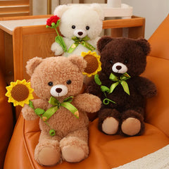 Soft Plushie Bow Bear Doll Toys for Kids Girls Birthday Valentine Gift