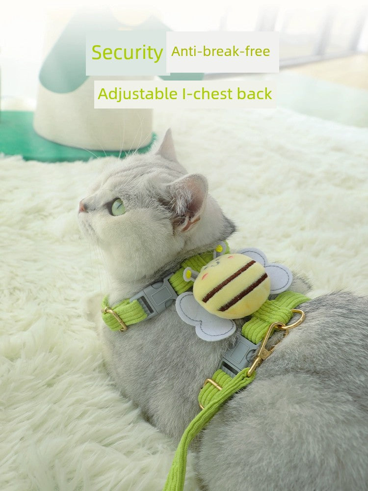 Cat Pulling Rope Anti Breaking Loose Special for Going out Chest Strap Vest Rabbit Cat Walking Chain Dog Rope Small Size Dogs