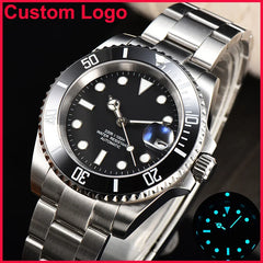 40mm Automatic Custom S Logo Watch For Men Sub-Mariner Design Waterproof  Wrist Watch