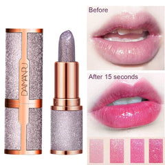 Color Changing Glitter Lipstick Waterproof Longlasting Moisturizing  Lip Makeups