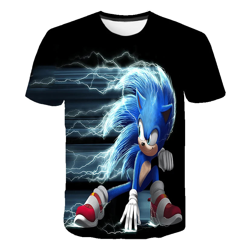 Boys Sonic T-Shirt Kids TShirts Baby Boys Casual Short Sleeves Print T-shirt For Boy Summer Children Tee Shirts Tops