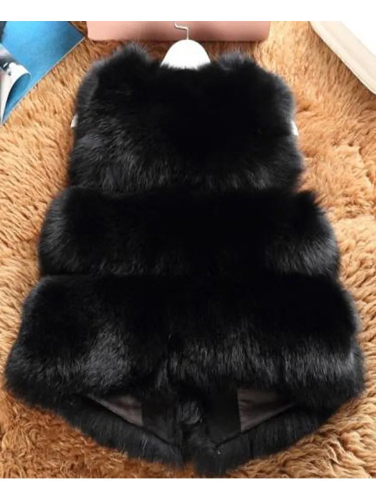 V-Neck Short Fur Coat