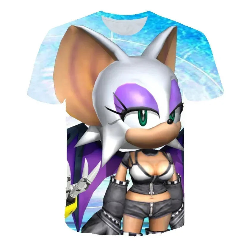 T-shirtChildren's Clothes Sonic 3D for Kids Boys and Girls Cartoon Printing Animation Cosplay Clothing Accessories