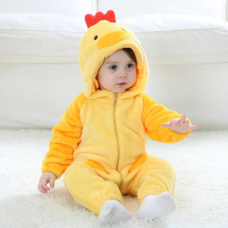 Umorden Halloween Easter Yellow Chick Costumes Rompers Hooded Jumpsuit