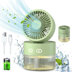 Portable Air Humidifier Fan 350ml Water Cooler Table Air Cooling Fan