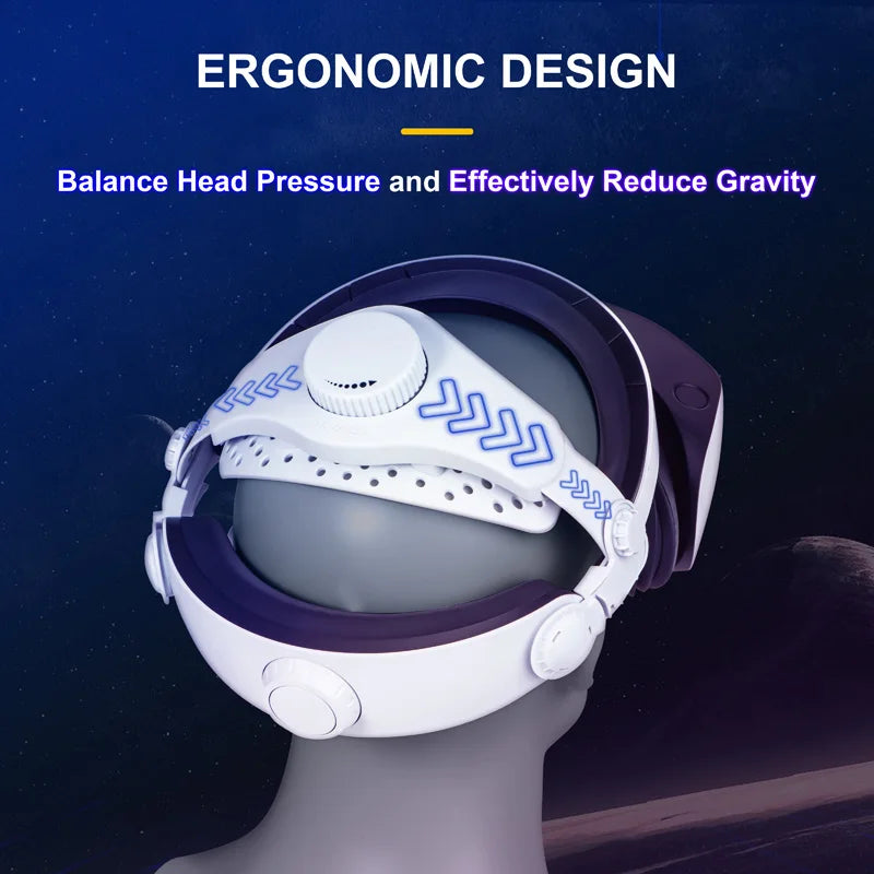 Adjustable Head Strap for Playstation VR2 Reduced Pressure Lightweight PSVR2 Strap Enhanced Support Comfort PS5 VR2 Accessories