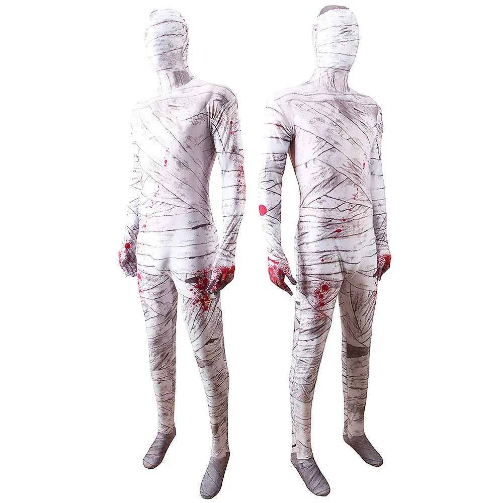 The Mummy Horror Costume Cosplay 3D Printed Spandex Halloween Costume The Mummy Superhero Zentai BodySuits for Adult Kids