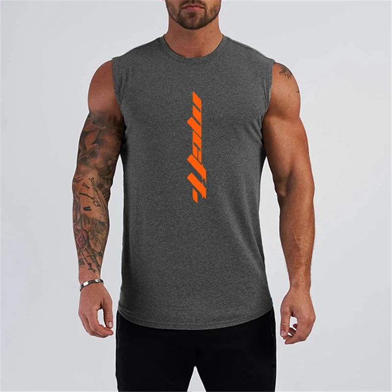 Tank Top Men Summer Workout Sleeveless Shirt Bodybuilding Clothing