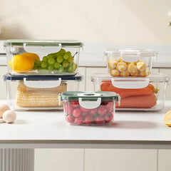 Storage Container Transparent Food Storage Box with Time Dial for Kitchen Organization Fridge Storage