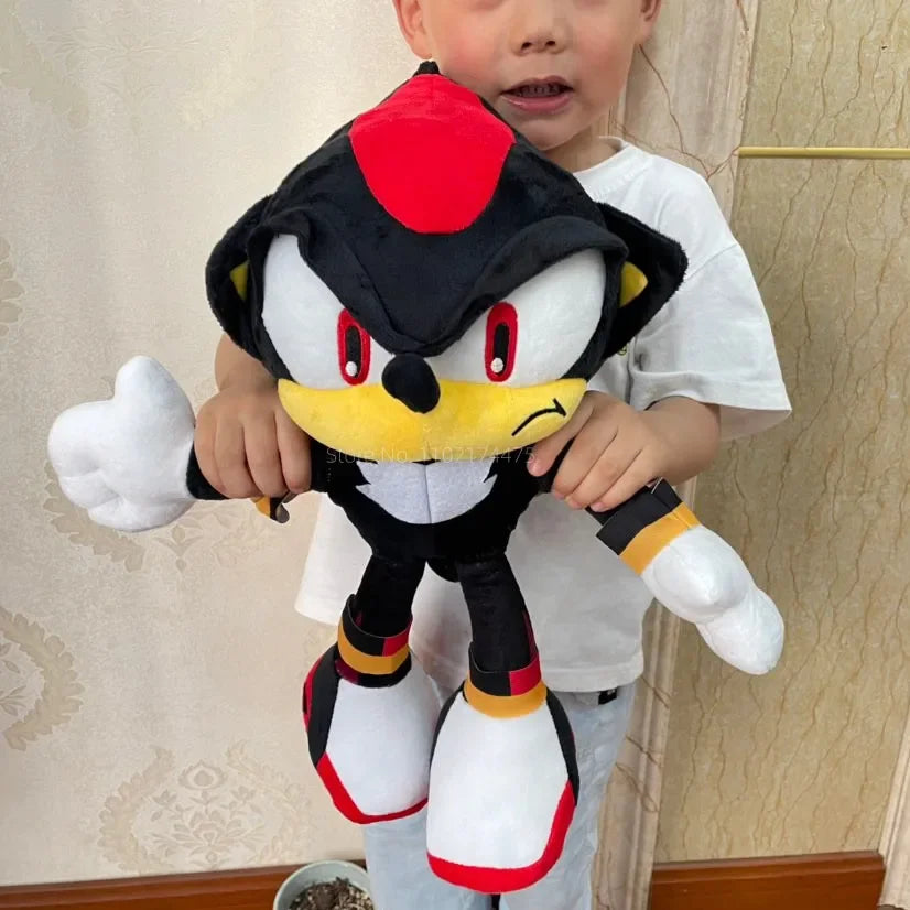 40cm New Dark Hell Blue Black Shadow Hedgehog Sonic Plush Toy  Stuffed Doll Animal Cotton Toys Kids Birthday Gifts