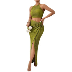 Pleated Women 2 Piece Set Outfits