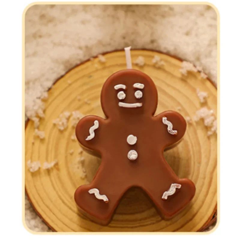 Gingerbread Man Gift Box Scented Candle,Christmas Birthday Party Souvenir Aromatherapy Candle