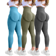 Women Butt Lifting Yoga Leggings Elastic Workout High Waist Tummy Control Ruched Booty Pants