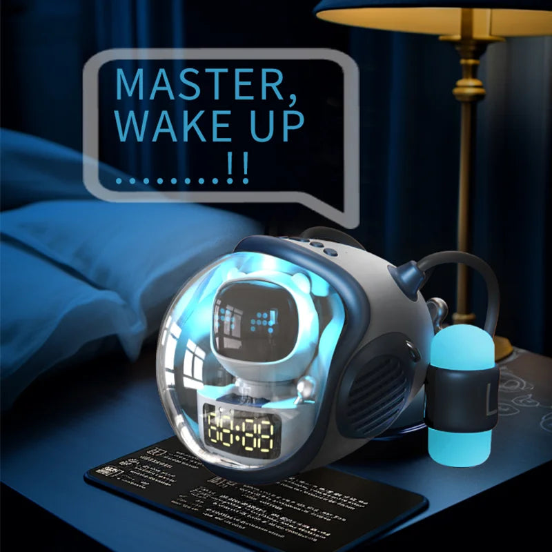 Astronaut Spaceship Wireless Bluetooth Speaker AI Interactive With RGB Light Alarm Clock Night Light