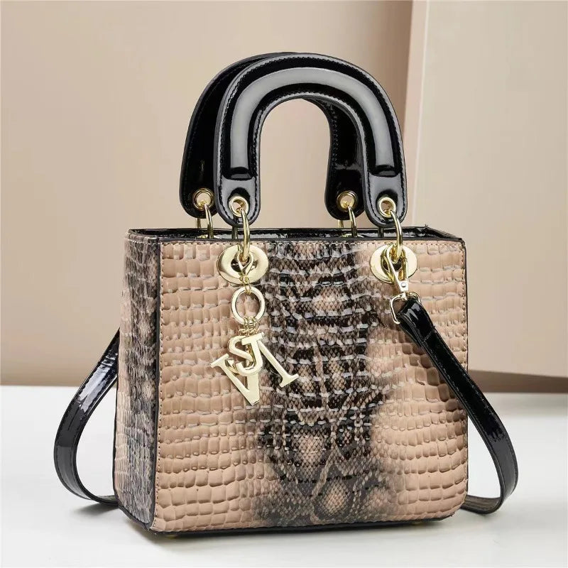 New Designer Crocodile Leather Women Shoulder Bag