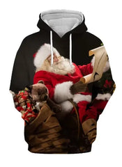 Christmas Men's Funny Sweatshirt Unisex 3d Printed Winter Snowman Santa Claus Printed Hoodie Harajuku Fashion Pullover