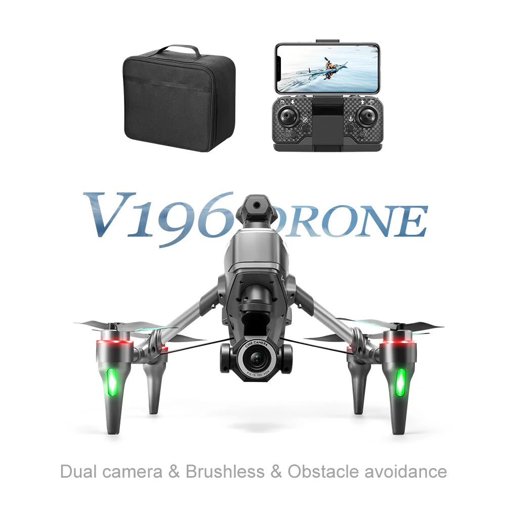 Original V196 Drone 8K Professional HD Dual Camera 5G Wifi 360° Obstacle Avoidance Brushless Foldable Quadcopter RC Drone Toy