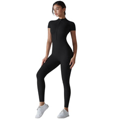 Autumn zipper sports jumpsuit sportswear women'sportswear running fitness clothing gym sportswear