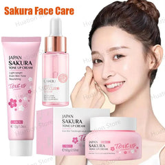 LAIKOU Japan Sakura Essence Cream Cherry Blossom Facial Cream Moisturizing Shrink Pores Cosmetics Collagen