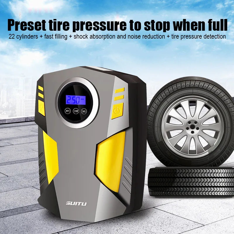 Portable Car Air Pump 120W Dc12V Led Display