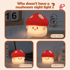 Cute Mushroom Night Light Timing Nursery Sleeping Nightlights