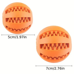 Dog Toy Ball, Nontoxic Bite Resistant Toy Ball for Pet Dogs Puppy Cat, Dog Pet Food Treat Feeder Chew Tooth Cleaning Ball