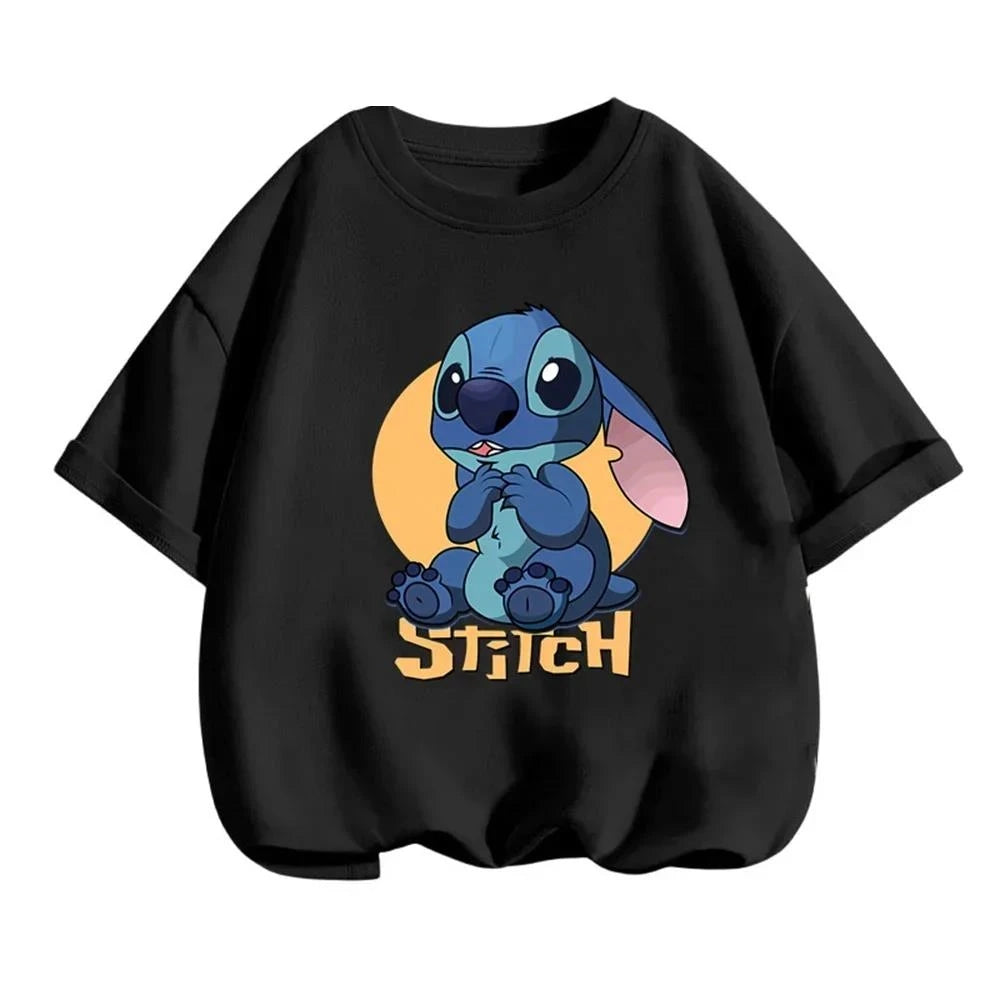 Boy Kids T Shirts Stitch Clothes Girl T-shirt Boys Trucksuit Children Sonic Short Sleeve Tops Summer Girls Top Clothing