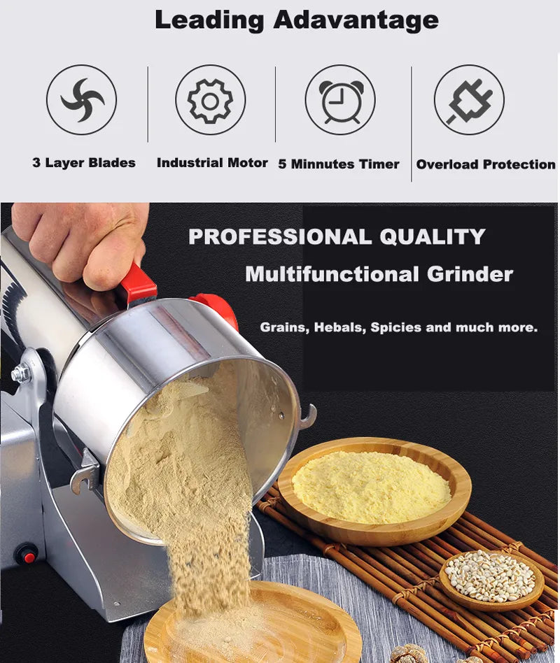 Grains Spices Herbals Cereals Coffee Dry Food Grinder Mill Grinding Machine