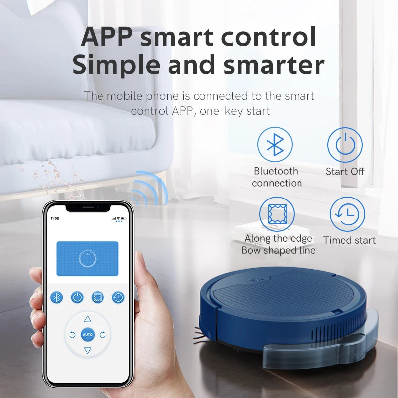 2000PA Robot Vacuum Cleaner  Wireless Smart APP Remote Control