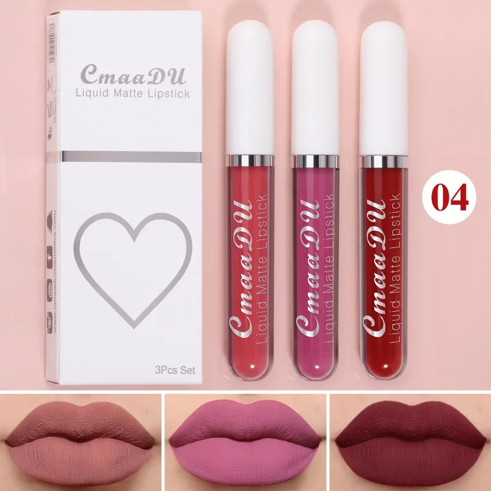 Waterproof Matte Nude Lip Gloss Brown Nude Pigment Dark Red Long Lasting Velvet Liquid Lipstick