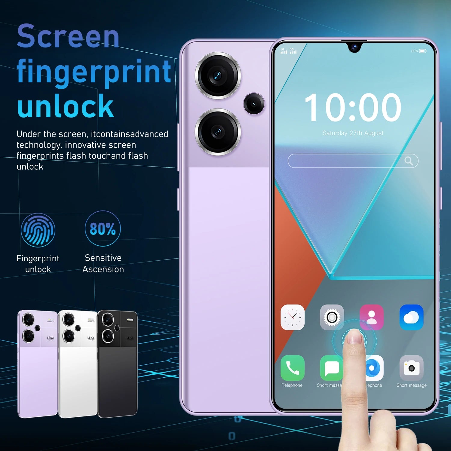 Note13 Pro Smartphone 7.3'' HD+ 90Hz Android 13 Dimensity 9200+ Mobile Phone 50MP Cellphone Unlocked Cellarers