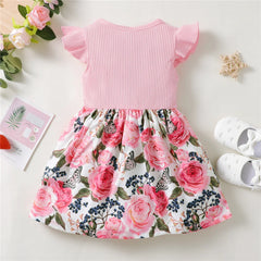 Baby Girl Sleeveless Floral Fashion Dress