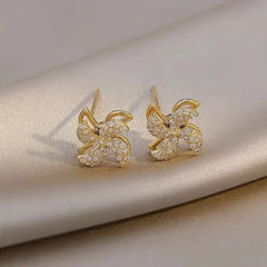 Creativity Girl's Gold Color Stud Earrings For Woman