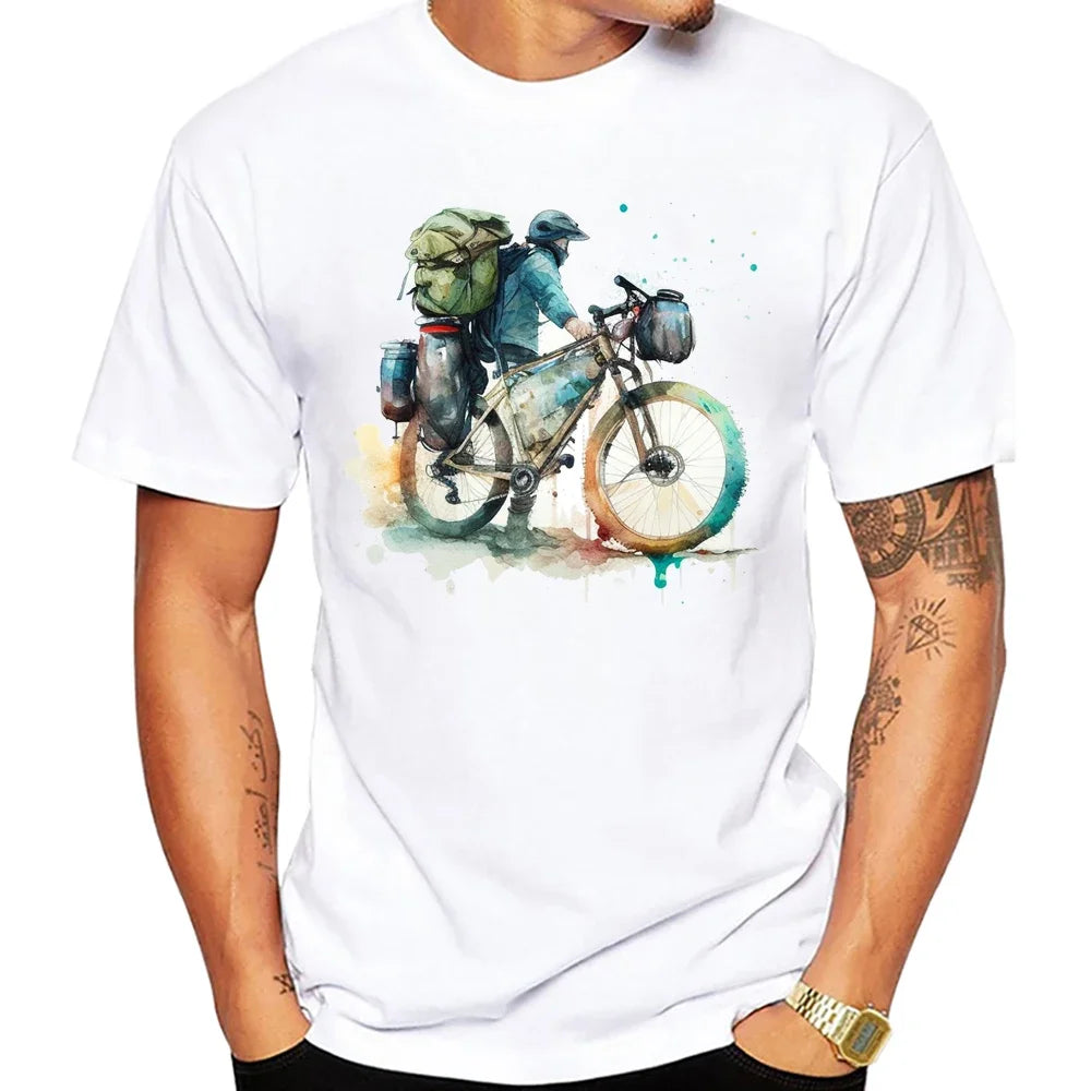 Scots Pine Mountain Bike T-Shirt Men Bicycle Jersey Cycling Adventure Tshirts