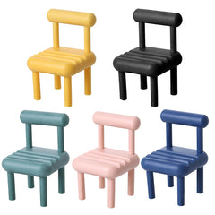 Dollhouse Miniature Black White Mini Chair Folding Chair Armchair Model For Doll House Decor