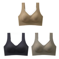 Women's Bra Breathable Gather Together No Trace Bra No Steel Ring Comfortable Large Size Underwear Vest