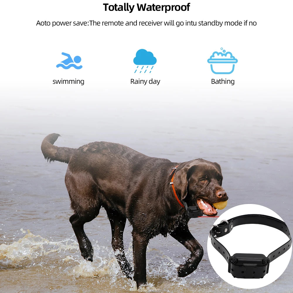 Digital Dog Training Collar Waterproof Rechargeable Remote Control Pet with LCD Display