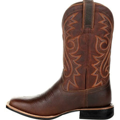 Men Boots Mid Calf Western Cowboy Motorcycle Boots